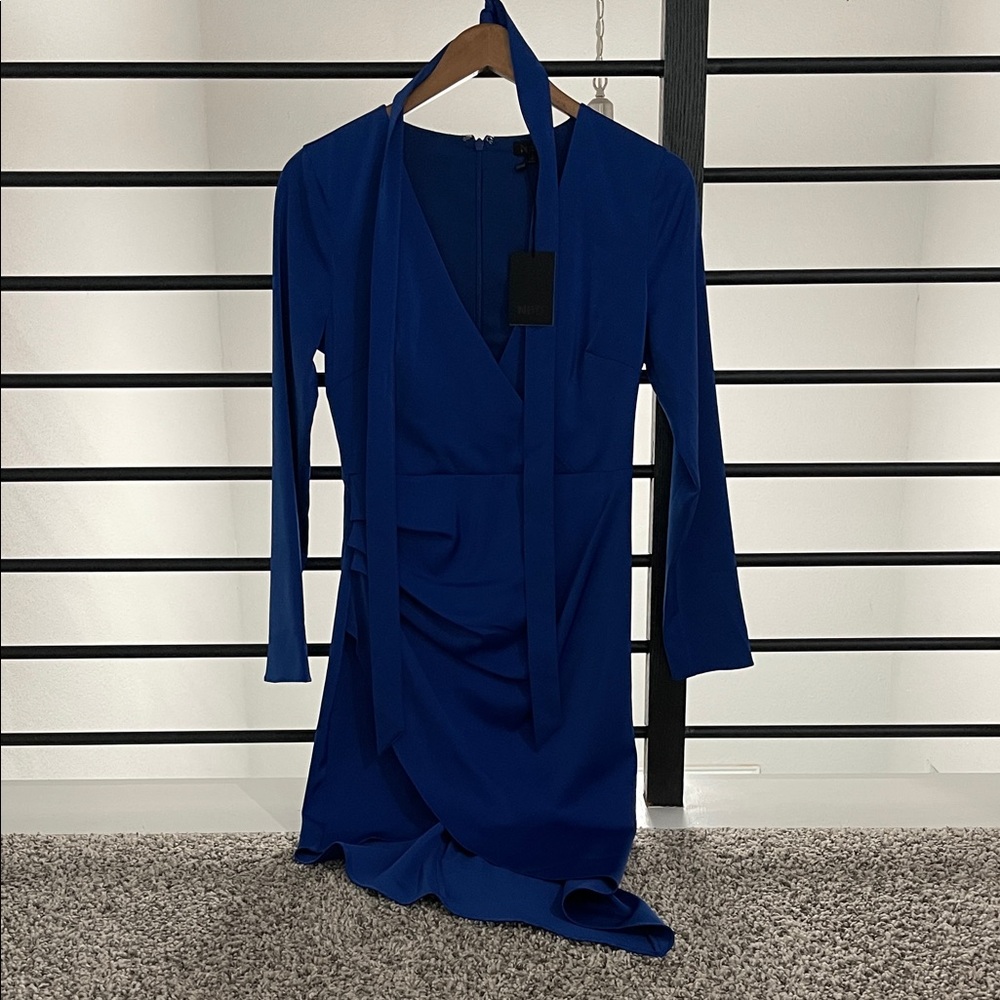 NBD Royal Blue Long Sleeve Dress